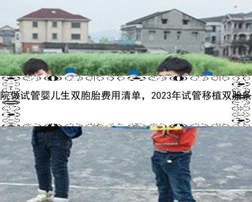 上海九院做试管婴儿生双胞胎费用清单